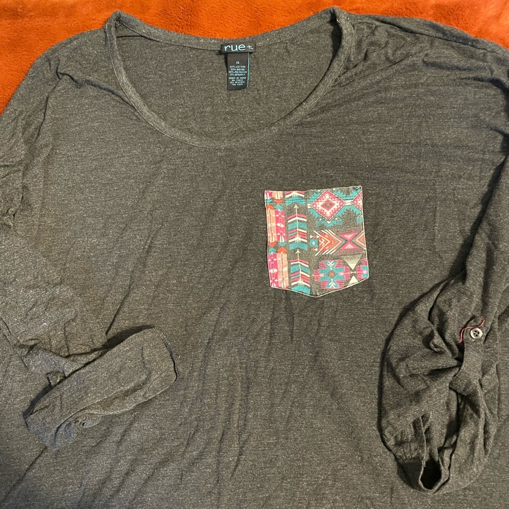 Rue 21 3/4 sleeve Aztec long sleeve t shirt